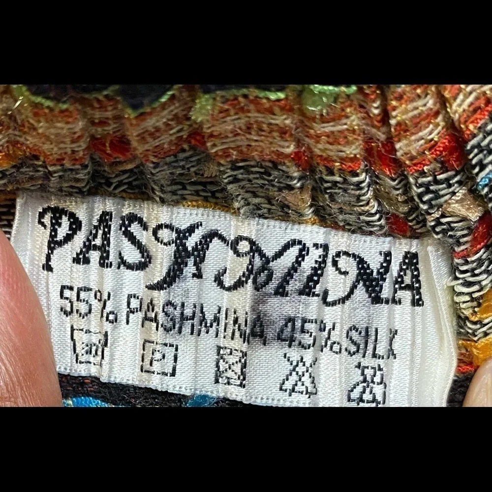 Women Long Bohemian Paisley Silk Blend Pashmina